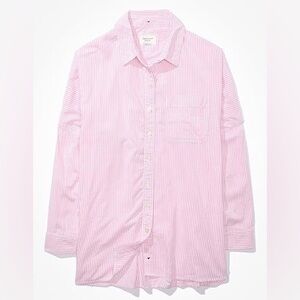 American Eagle Outfitters go big oversized Striped Button Down Size Large